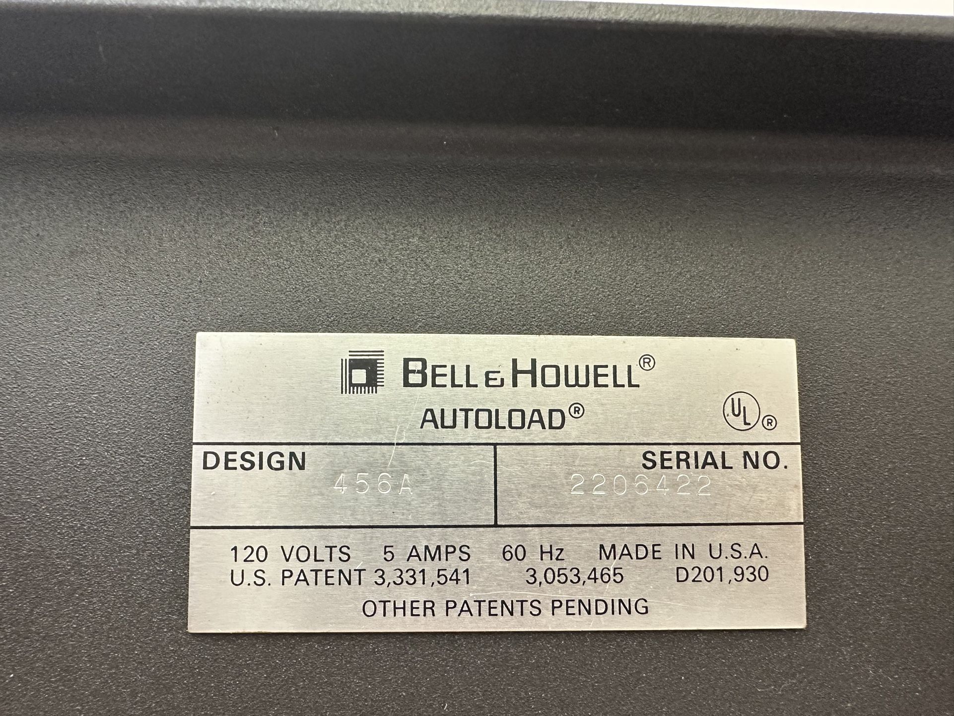 Bell & Howell Autoload Super 8/8mm movie projector,Model 456A