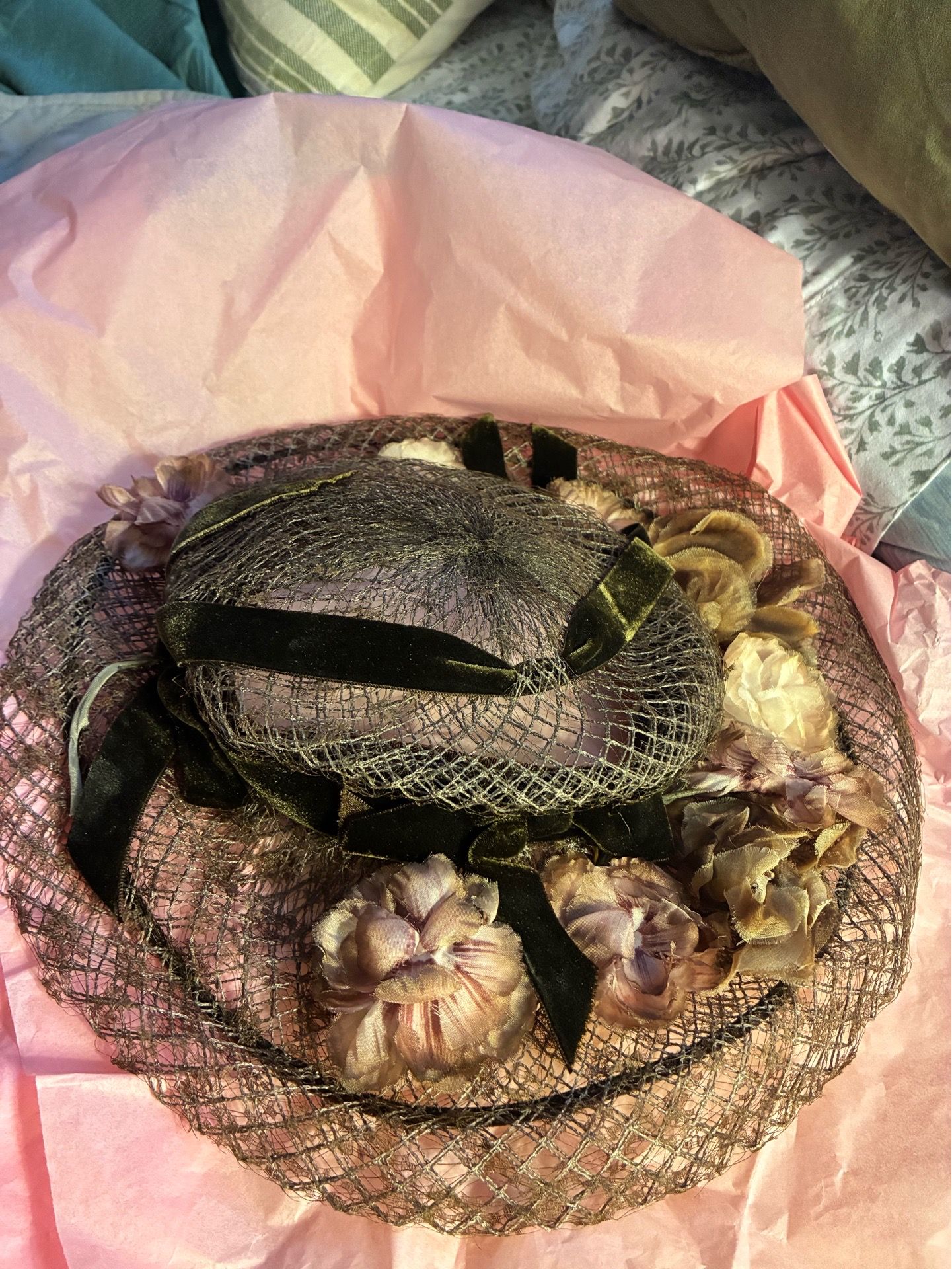 1940s original netted hat