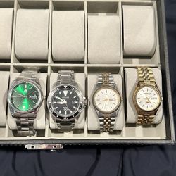 Citizen Eco Drive, Automatic, And Quartz Battery Watches