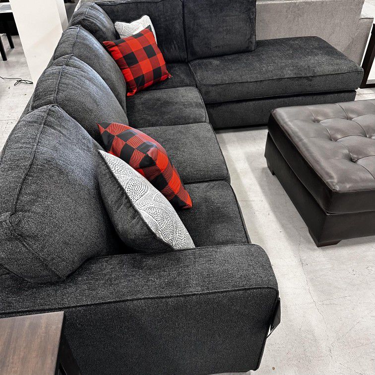 Altari Slate Grey L Shaped Sectional Couch With Chaise 