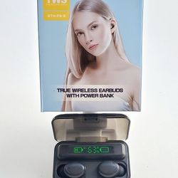 New Waterproof Bluetooth Earbuds  + Power Bank