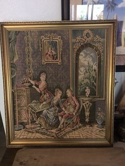Framed Stitch Colonial Tapestry