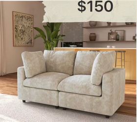 🥨67" Love Seat Sectional Couches for Living Room, Deep Seat Modular Sofa, Cloud Sectional Couch, Sofa Covers Washable, Minimalist Modern Couch for Li