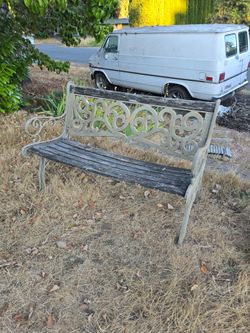 Cast Iron And Wood Bench