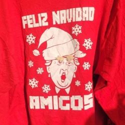 Adult LARGE Trump Christmas Ugly Crew