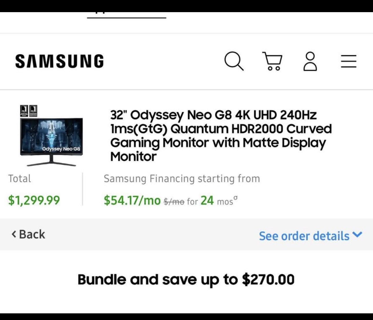 Samsung 32" Odyssey Neo G8 4K UHD 240Hz (GAMING MONITOR)