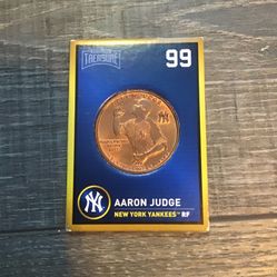 Baseball Treasure Aaron Judge Baseball Card With Coin