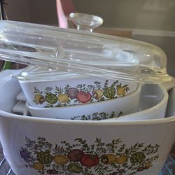 Pyrex Glass Bowl Set With Lids And Casserole Set With Lids