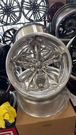 20” FULL POLISHED AMERICAN RACING WHEELS ! IN STOCK ! 2PC FORGED !
