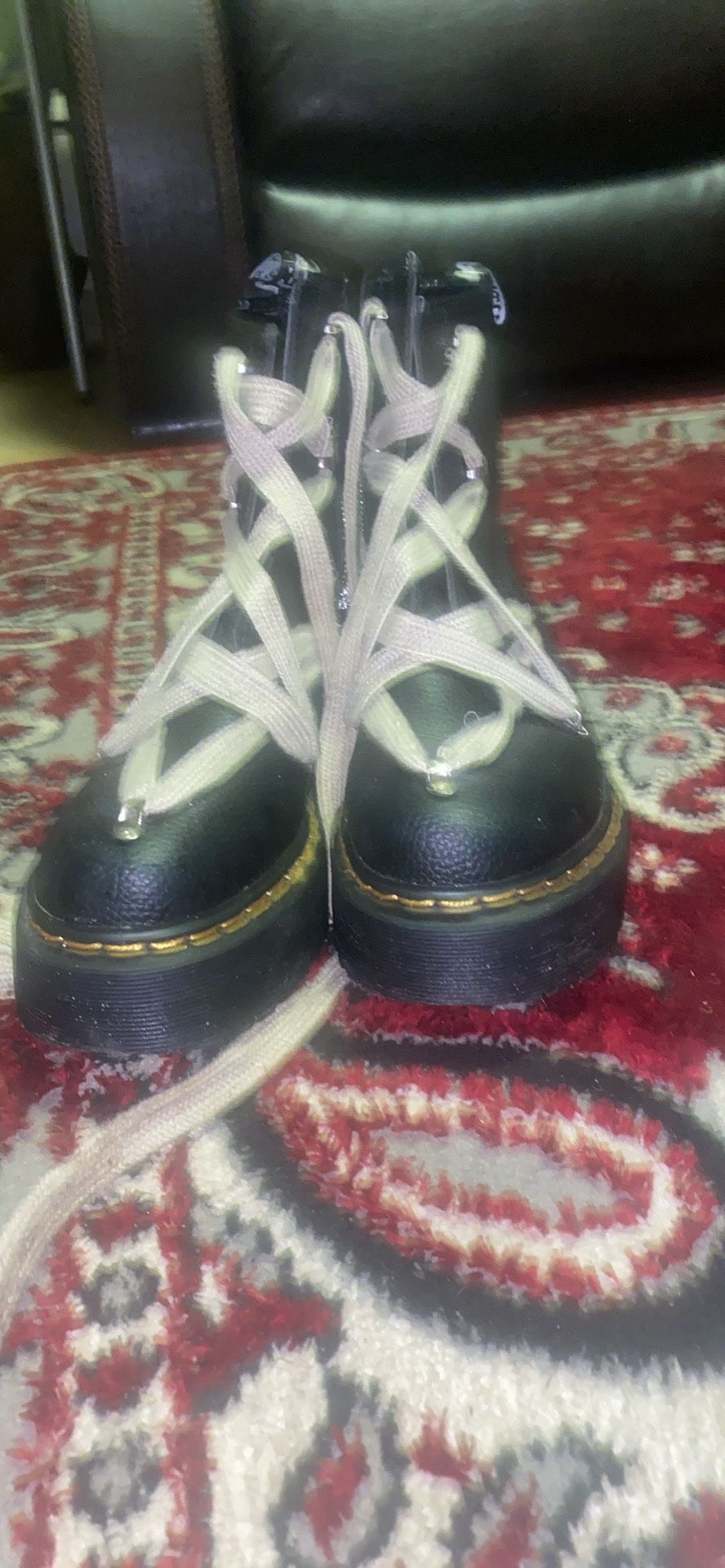 Dr. Martens x Rick Owens 1460 Quad Sole Mega Lace Boot Black