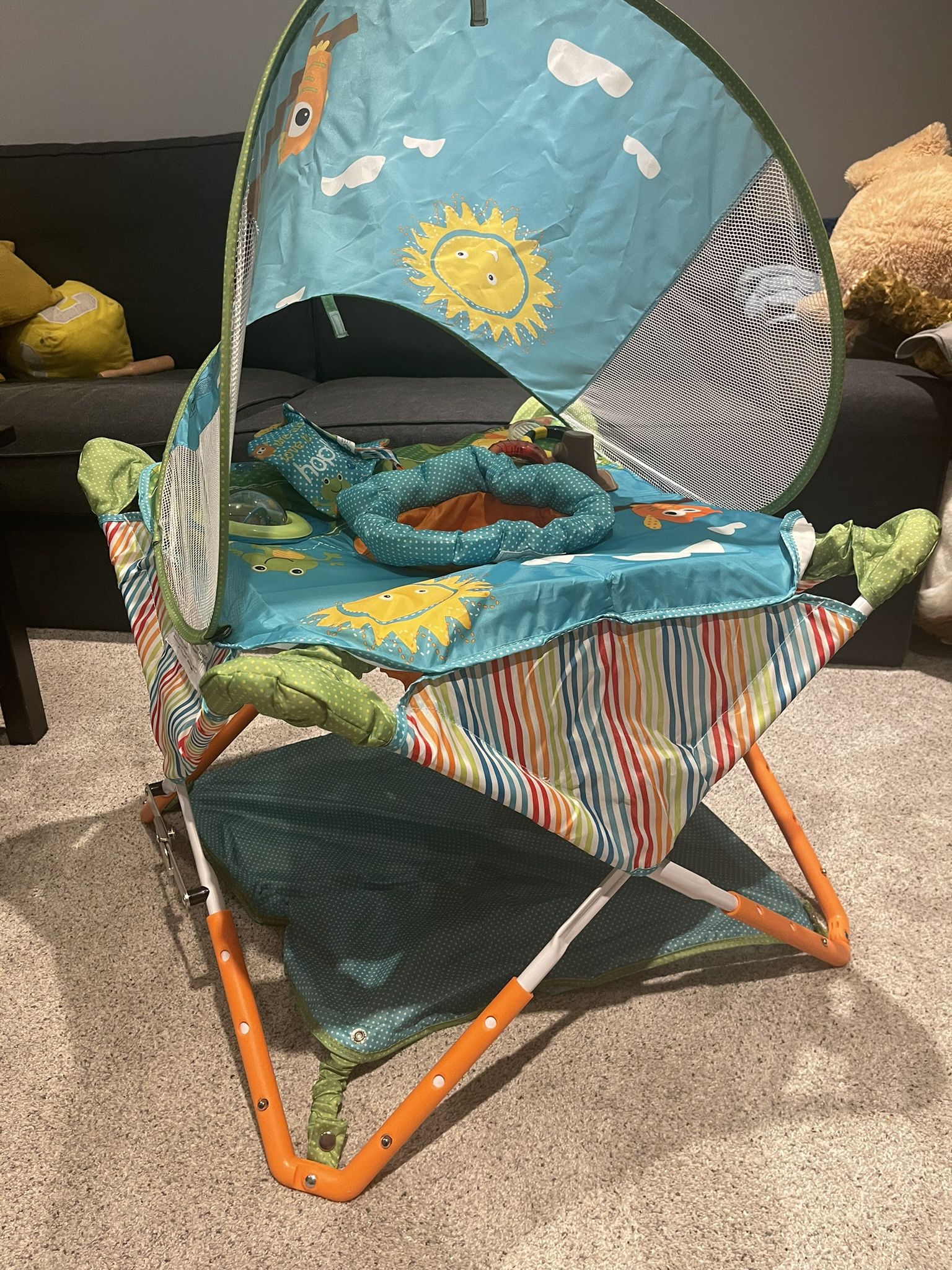 Pop-Up Baby Bouncer Activity Chair Sunshade