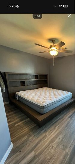 king size bed frame with mattress