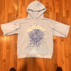 New Sky Blue Sp5der Hoodie (Large)