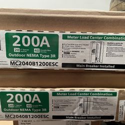 Siemens 200 AMP Solar Ready Main Electrical Breaker panel