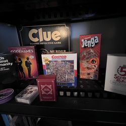 Board and Card Games + Costco Puzzle + Clue with wine bottle brand new