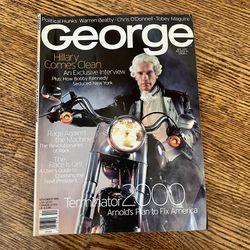 George Magazine November 1999 Arnold Schwarzenegger Hillary Comes Clean Bobby Kennedy Rage Against the Machine 