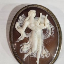 Vintage cameo brooch and pendant. 