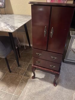 Wooden jewelry armoire