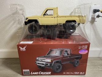 HLSFWDRIVE RC Truck 1/12 RC Rock Crawler 4x4 Toyota Land Cruiser Remote Control Pickup Off Road RTR 2.4GHz All Terrain with 280 Brushed Motor Proporti