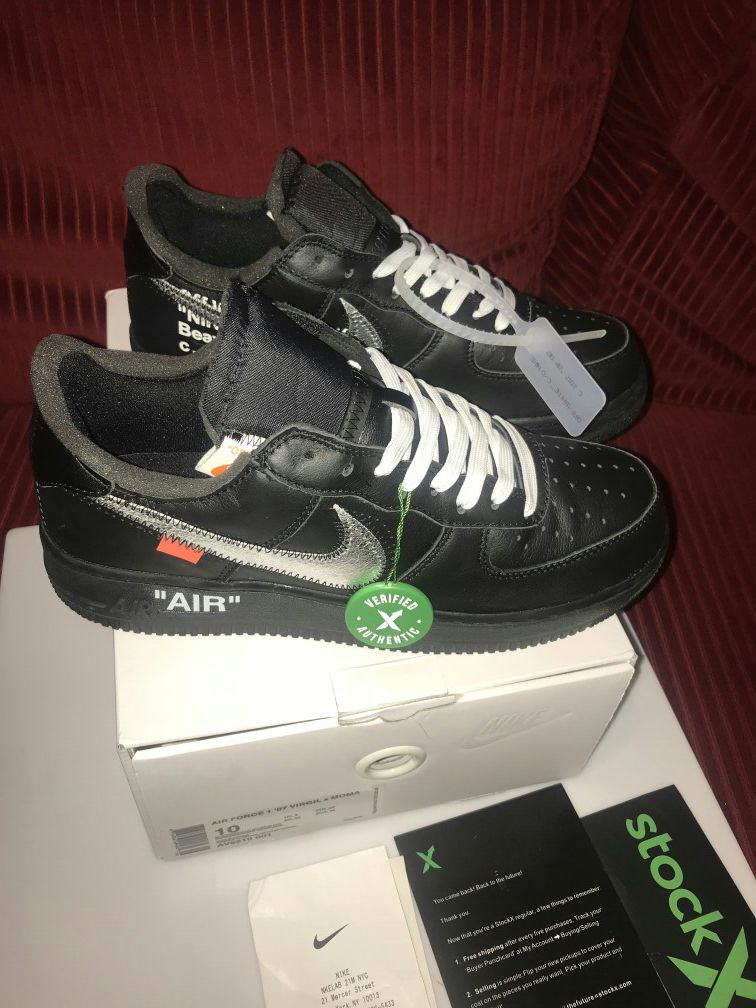 Nike Air Force 1 '07 Virgil x MoMa Off-White Size 10 Deadstock