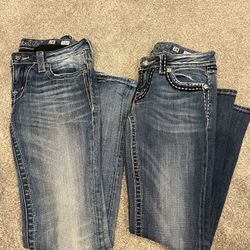 Lot 2 Womens MissMe Blue Jeans - Size 28