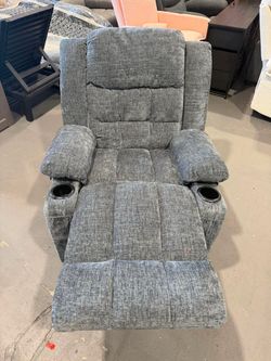 360° Swivel Rocker Recliner for Adults, Nursery Glider Recliner with Massage and Heating, Rocking Chair with Cup Holder, Manual Recliner Chair for Liv