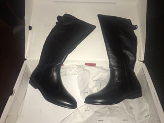 Aldo size 7.5 women's black leather boots
