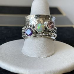Opal Spinner Ring