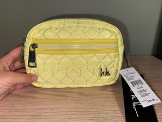 Nicole Miller Yellow Quilted Mini Pouch