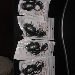 New 4 pcs, Wireless Led Strobe Lights with Remote, USB Rechargeable Anti-Collision Warning Lights Waterproof Wireless Led Lights for Car Motorycycle D