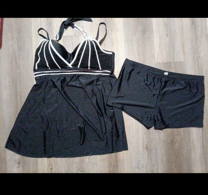 Sexy Swim dress With Bottoms Plus XXXL