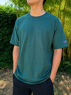 Champion Plain T-Shirt Dark Green New