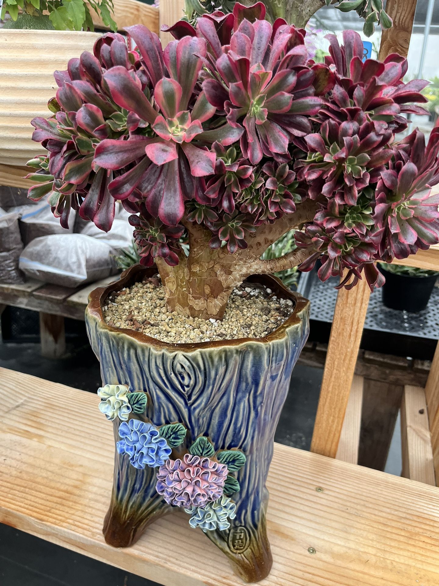 14” Tall Ceramic Imported Pot With 14” Crested Medusa $125