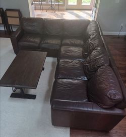 Genuine Leather Sectional