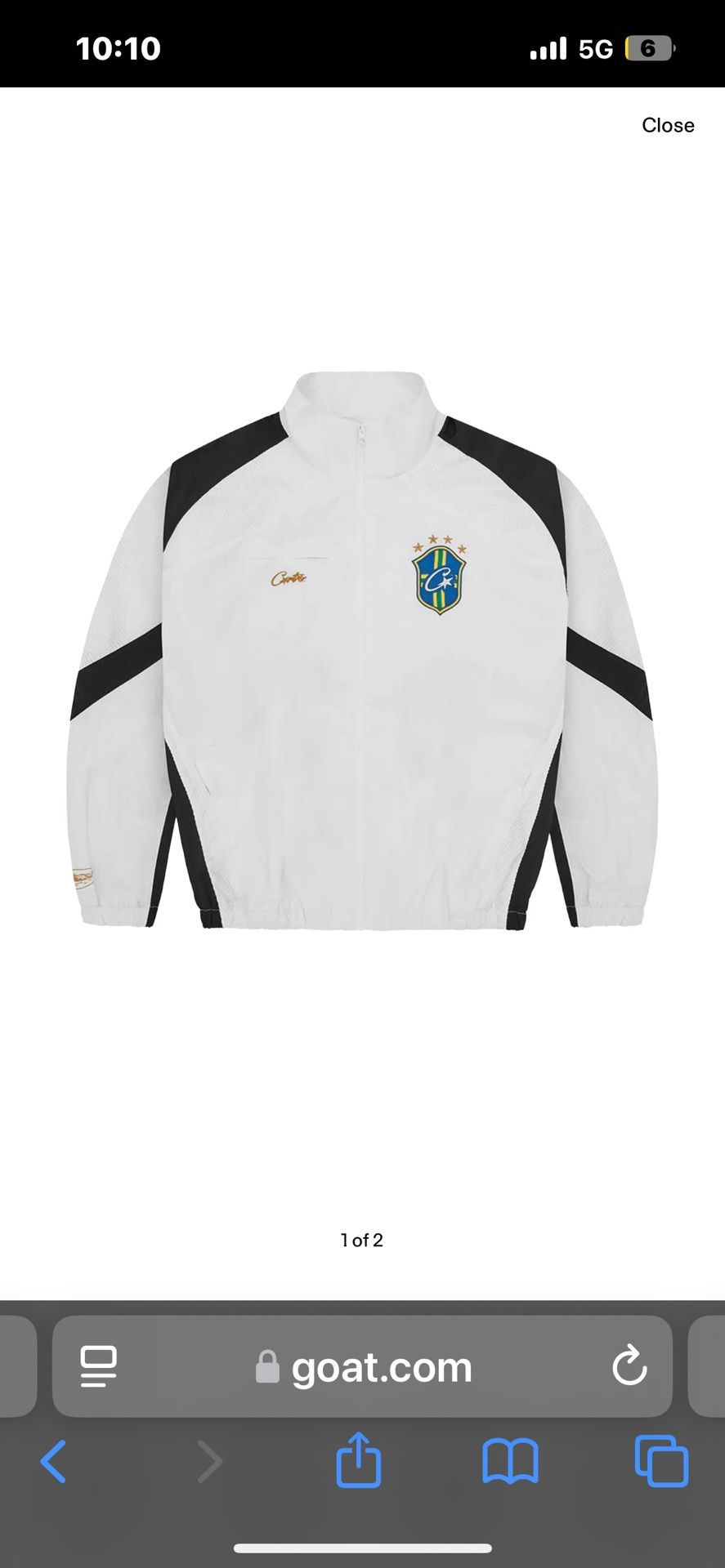 Corteiz Brasil Olympic Shuku Jacket 'White/Black'