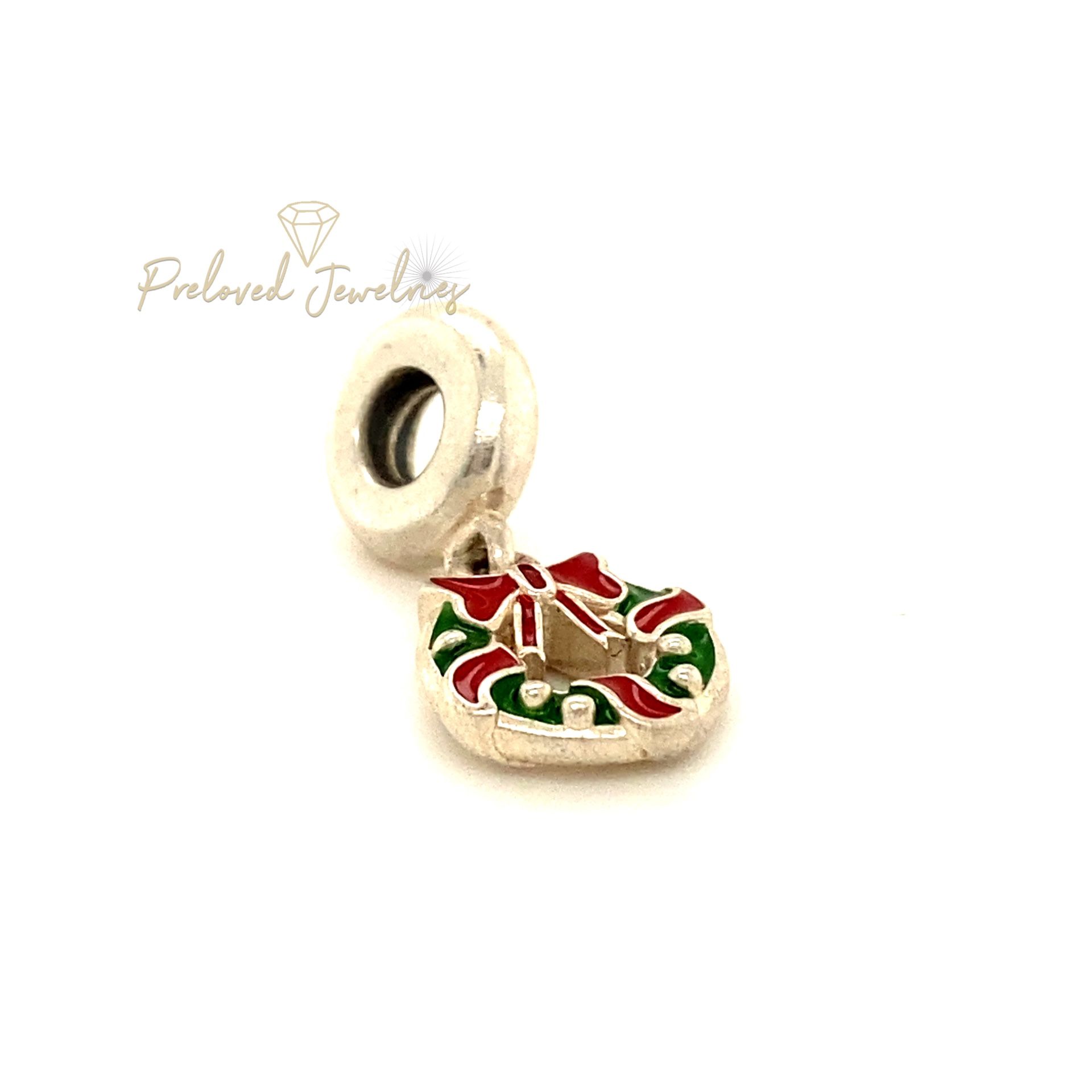 Pandora Christmas Wreath Dangle Charm