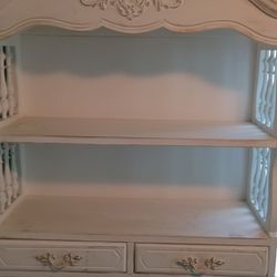 Rustic French Country Style Dresser With Hutch