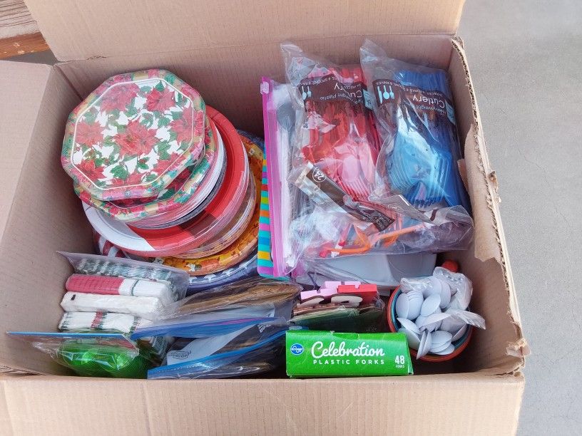 Box of Picnic or Party Supplies - $10 for ALL
