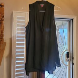 Vince Camuto Sheer Black Shirt