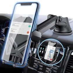 Cell Phone Holder for Car, Universal Dashboard Windshield Car Phone Mount Compatible with iPhone 11 Pro Xs XR X 8 7 Plus SE, Samsung Galaxy
