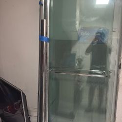 glass doors with frame