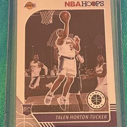 2019-20 NBA Hoops Premium Stock Talen Horton Tucker RC Rookie Card #248 NBA
