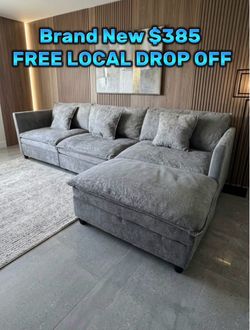 Modern gray modular sectional couch ποΈ BRAND NEW IN BOX π¦ FREE LOCAL DROP OFF