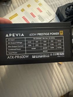 Apevia 600W Power Supply – Fully Working, Great Condition