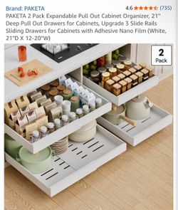 PAKETA 2-Pack Expandable Pull Out Cabinet Organizers