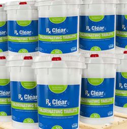 New Sealed 50lb Buckets Of Chlorine 3” Tabs