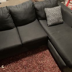 2pc Black Sectional 