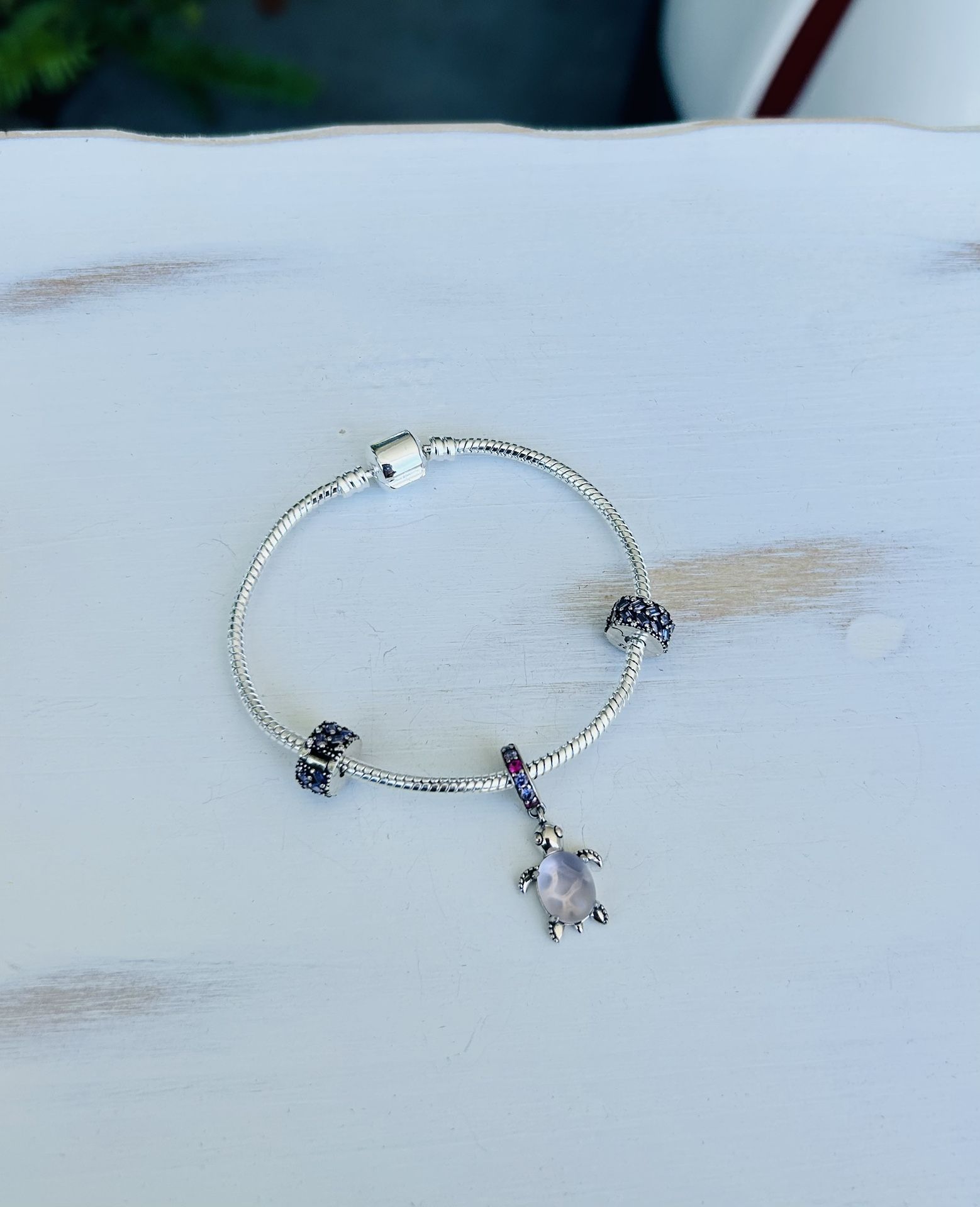 Beautiful 925s silver bracelet, 19 CM