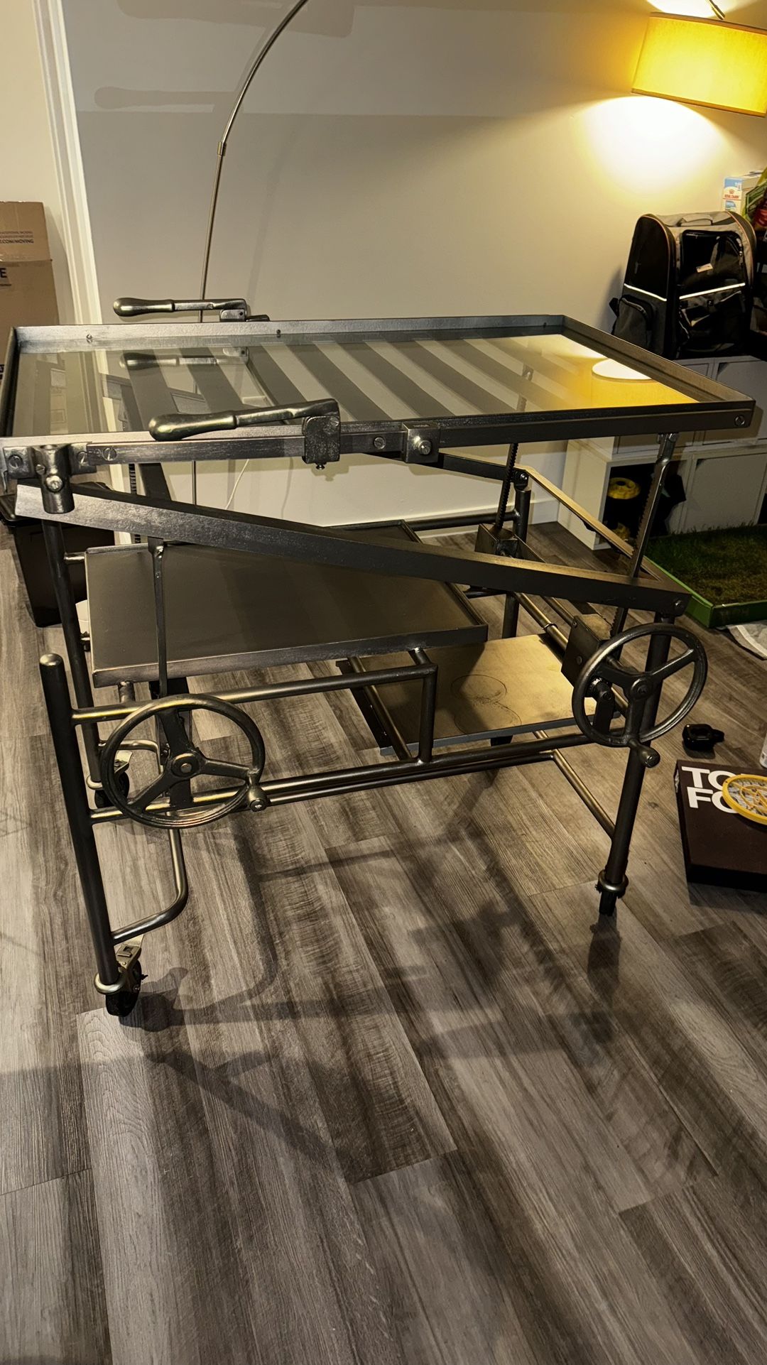 Restoration Hardware RH - FRENCH CRANK-LIFT BAR CART