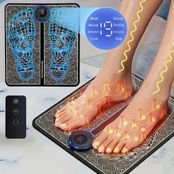 EMS Foot/Leg Pain Relief - Electric Acupressure Foot Massager Pad - Acupoints - Muscle Stimulation - Improve Blood Circulation